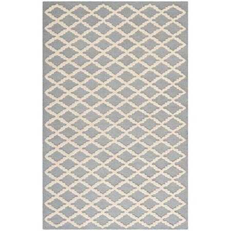 Safavieh Cambridge Hand Tufted Rectangle Rug- Silver - Ivory- 9 x 12 ft. CAM137D-9